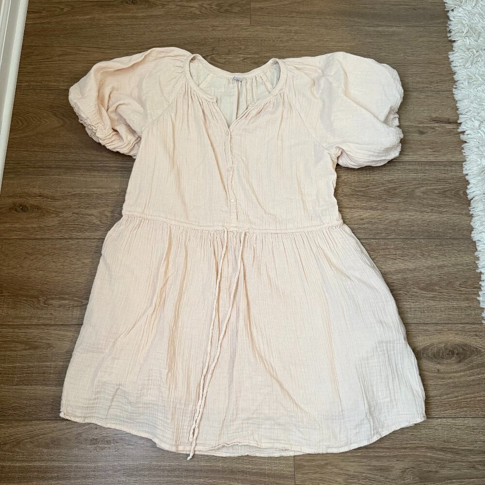 Cream Puff Sleeve Dress